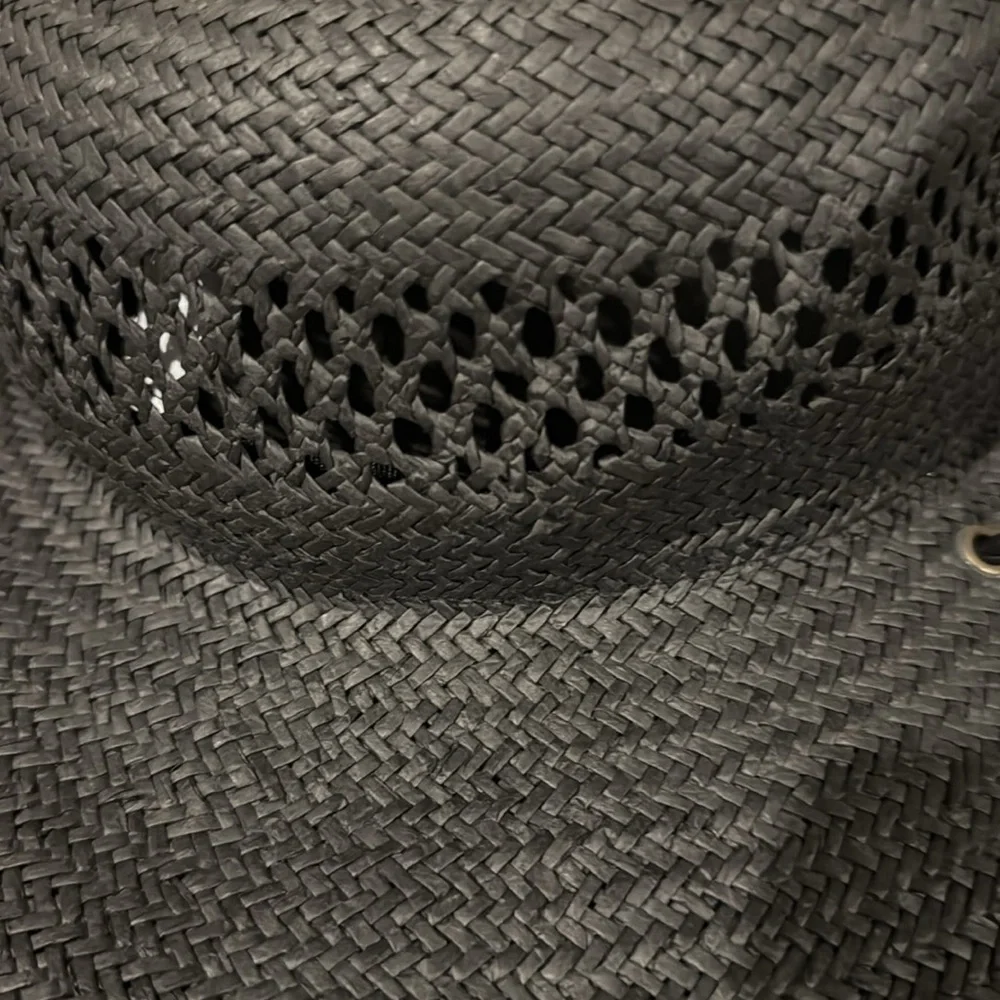 Madewell Black Wide-Brim Straw Sun Hat